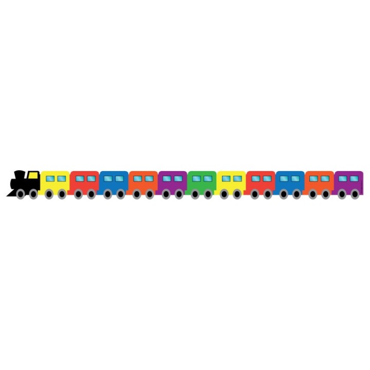 Hygloss® Train Die-Cut Border, 12 Strips/36 Feet