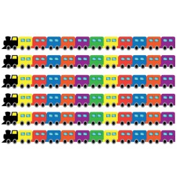 Hygloss® Train Die-Cut Border, 12 Strips/36 Feet Per Pack, 6 Packs