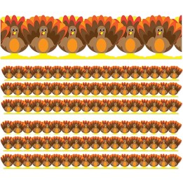 Hygloss® Turkey Die-Cut Border, 12 Strips/36 Feet Per Pack, 6 Packs