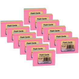 Hygloss® Bright Flash Cards, 2" x 3", 100 Per Pack, 12 Packs
