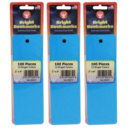 Hygloss® Mighty Bright™ Bookmarks, 100 Assorted Colors Per Pack, 3 Packs