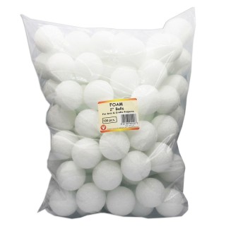 Hygloss® Craft Foam Balls, 2 Inch, White, Pack of 100