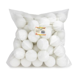 Hygloss® Craft Foam Balls, 3 Inch, White, Pack of 50