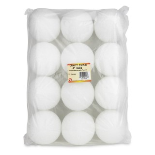 Hygloss® Craft Foam Balls, 4 Inch, White, Pack of 12