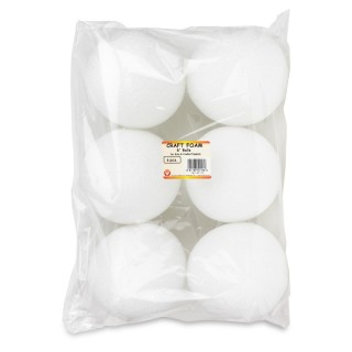 Hygloss® Craft Foam Balls, 6 Inch, White, Pack of 6