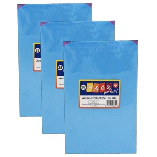 Hygloss® Pinch Bottom Bags, Assorted Colors, 6" x 9", 28 Per Pack, 3 Packs