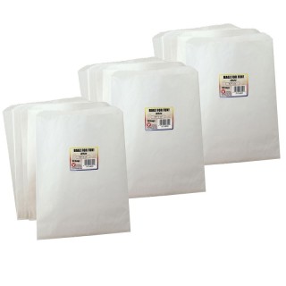 Hygloss® Pinch Bottom Paper Bags, 8.5" x 11", White, 50 Per Pack, 3 Packs