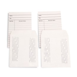 Hygloss® Library Cards & Self-Adhesive Pockets Combo, White, 150 Each/300 Pieces