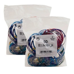 Hygloss® Book Rings, 2 Inch, 50 Per Pack, 2 Packs