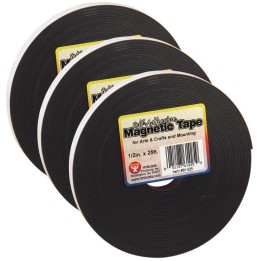 Hygloss® Magnetic Strips, 0.5" x 300" Per Roll, 3 Rolls