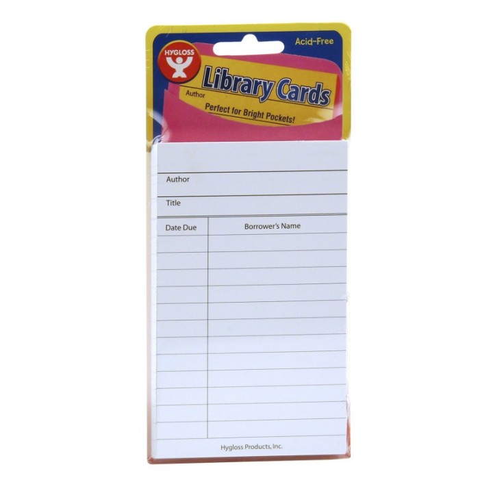 Hygloss® Library Cards, White, Pack of 500