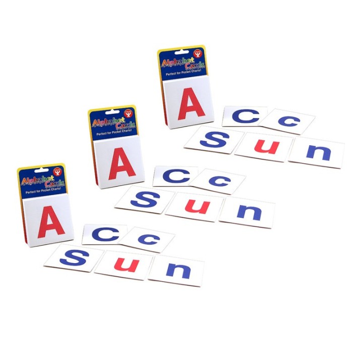 Hygloss® Upper Case & Lower Case Alphabet Cards, 60 Cards Per Pack, 3 Packs