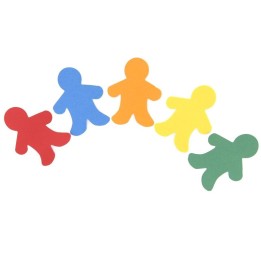 Hygloss® Mini 2" People, Card Stock, 12 Assorted Colors, Pack of 100