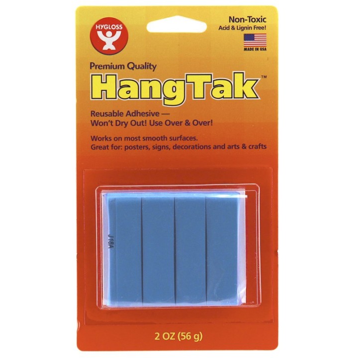 Hygloss® HangTak™ Reusable Adhesive, Blue, 2 oz.