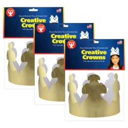 Hygloss® Bright Gold Crowns, 24 Per Pack, 3 Packs