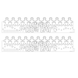 Hygloss® Happy 100th Day Paper Crowns, 24 Per Pack, 2 Packs