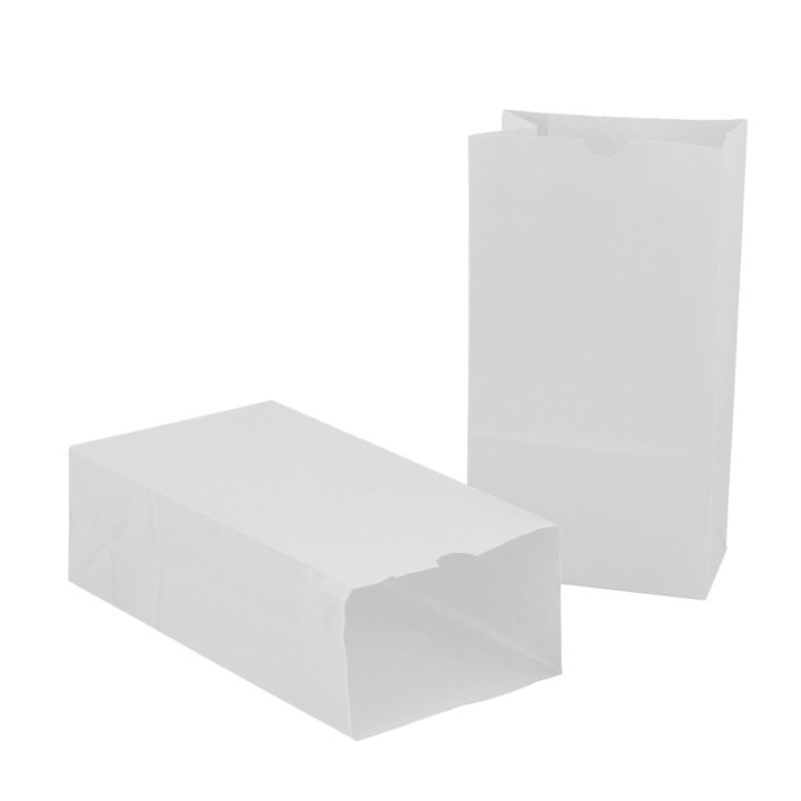 Hygloss® Large Gusseted Paper Bags, 6" x 3.5" x 11", White, 100/Pack