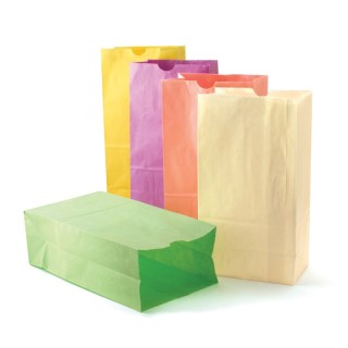 Hygloss® Pastel Assorted Bags, 6" x 3 1/2" x 11", Pack of 28