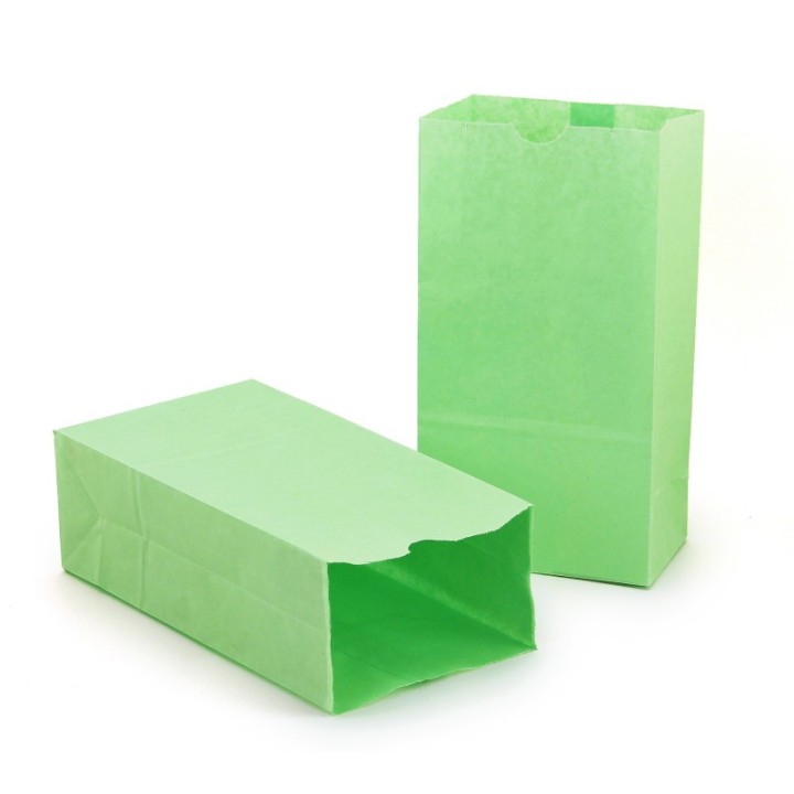 Hygloss® Gusseted Paper Bags, #6 (6" x 3.5" x 11"), Lime Green, Pack of 50