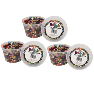 Hygloss® Bucket O' Beads, 10 oz. Multi Mix Per Pack, 3 Packs
