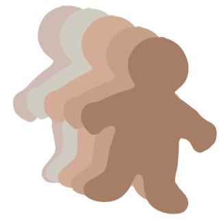 Hygloss® Multicultural Colors People Shape Cut-Outs, 6" Big Kids, Pack of 24