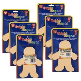Hygloss® Rainbow Brights™ Family Cut-Outs, 6" Big Kid, 24 Per Pack, 6 Packs