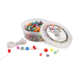 Hygloss® Bucket O’ Beads, Multi-Mix, Assorted Sizes, 4 oz