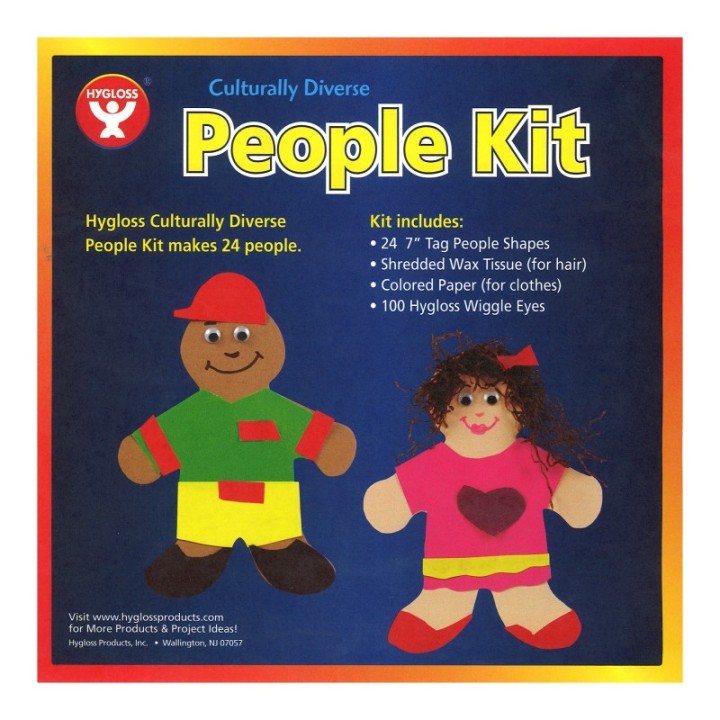 Hygloss® Culturally Diverse People Kit, 7", Make 24 People