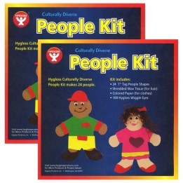 Hygloss® Culturally Diverse People Kit, 7", 24 Per Pack, 2 Packs