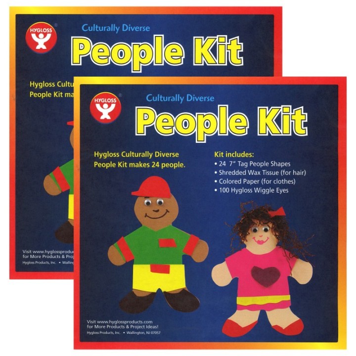 Hygloss® Culturally Diverse People Kit, 7", 24 Per Pack, 2 Packs