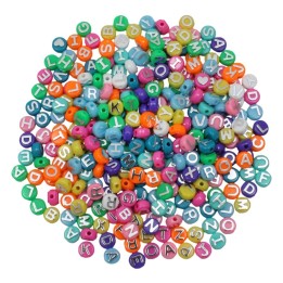 Hygloss® ABC Beads, Assorted Colors, Pack of 300