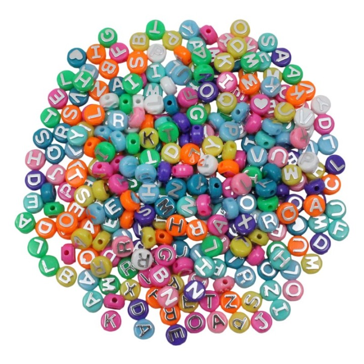 Hygloss® ABC Beads, Assorted Colors, Pack of 300