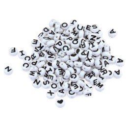 Hygloss® ABC Beads, Black and White, 300 Count