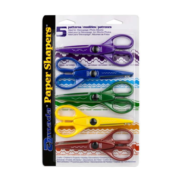 Hygloss® Paper Shapers® Decorative Scissors 5-Pack, Set 1