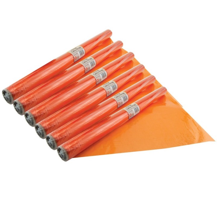Hygloss® Cello-Wrap™ Roll, Orange, 20" x 12.5', 6 Rolls