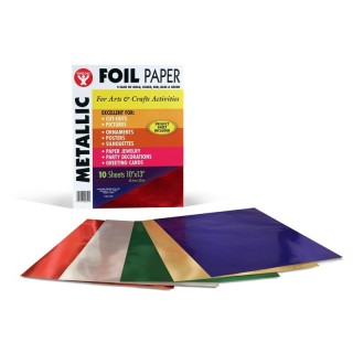 Hygloss® Metallic Foil Paper Assortment, 10 Sheets Per Pack, 6 Packs