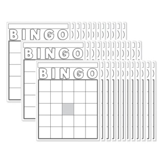Hygloss® Blank Bingo Cards, White, 7-1/2" x 8-3/4", Pack of 36