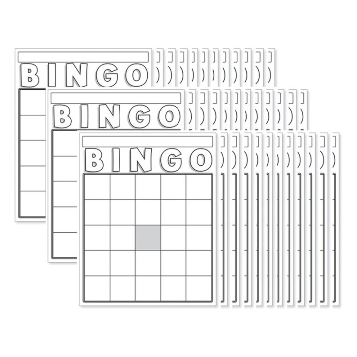 Hygloss® Blank Bingo Cards, White, 7-1/2" x 8-3/4", Pack of 36