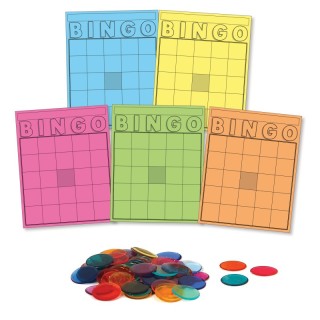 Hygloss® Bingo Cards & Chips Set, 1000 Chips, 50 Cards