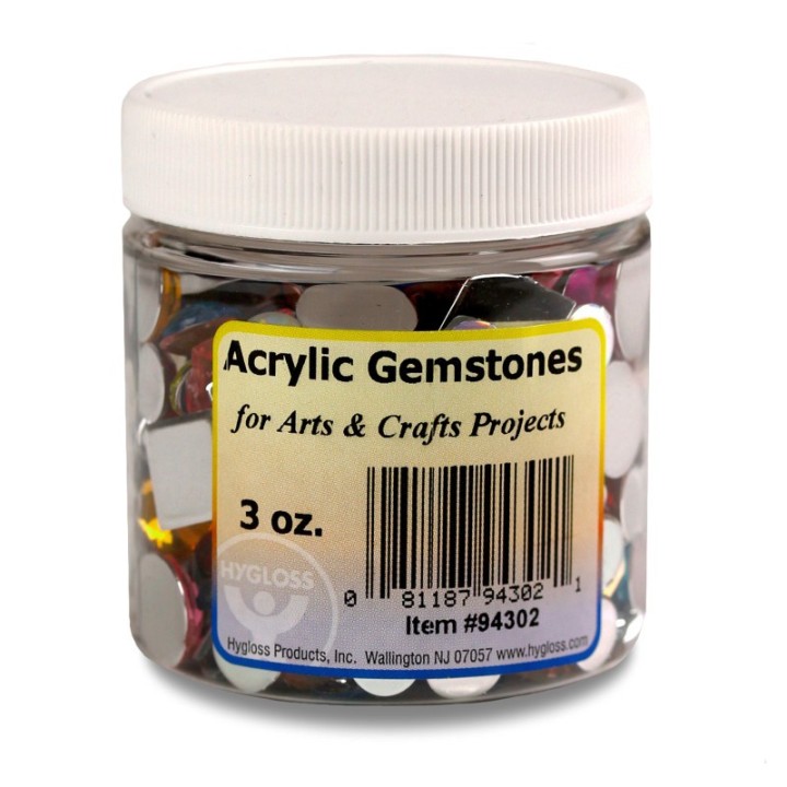 Hygloss® Multicolor Acrylic Gemstones, 3 oz.
