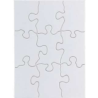 Hygloss® Compoz-A-Puzzle®, 4" x 5-1/2" Rectangle, 9 Pieces, 24 Puzzles