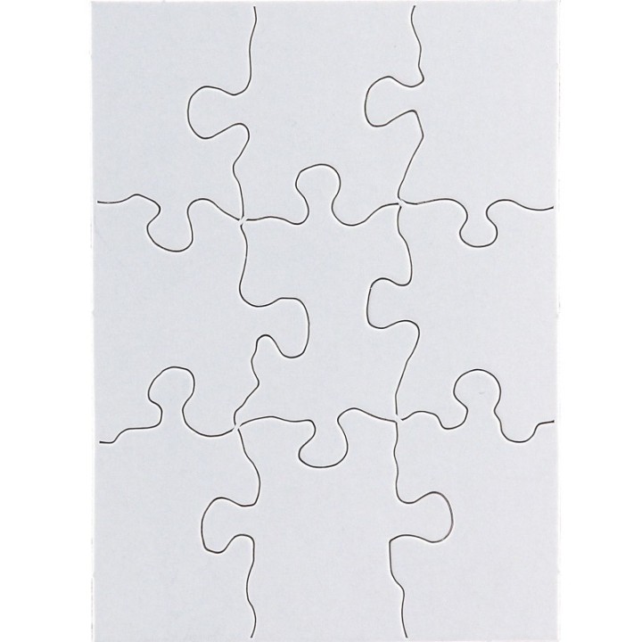 Hygloss® Compoz-A-Puzzle®, 4" x 5-1/2" Rectangle, 9 Pieces, 24 Puzzles