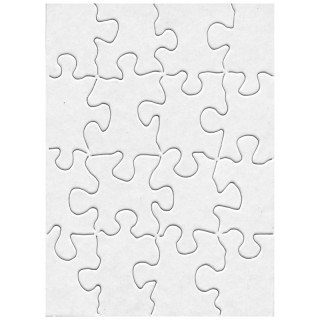 Hygloss® Compoz-A-Puzzle®, 4" x 5-1/2" Rectangle, 16 Pieces, 24 Puzzles