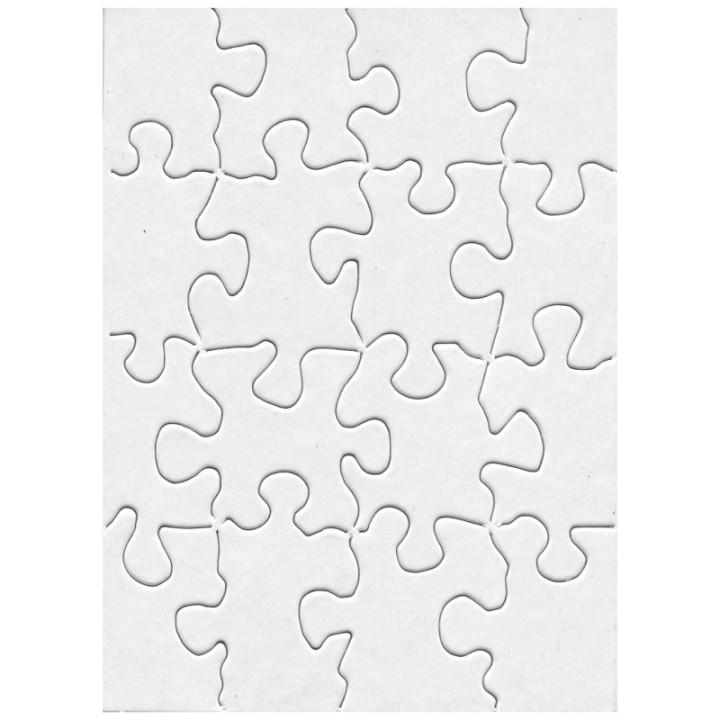 Hygloss® Compoz-A-Puzzle®, 4" x 5-1/2" Rectangle, 16 Pieces, 24 Puzzles