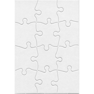 Hygloss® Compoz-A-Puzzle®, 5 1/2" x 8" Rectangle, 12-Piece, Pack of 24