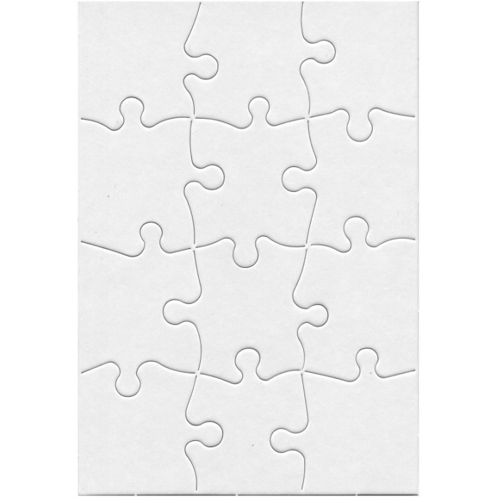Hygloss® Compoz-A-Puzzle®, 5 1/2" x 8" Rectangle, 12-Piece, Pack of 24