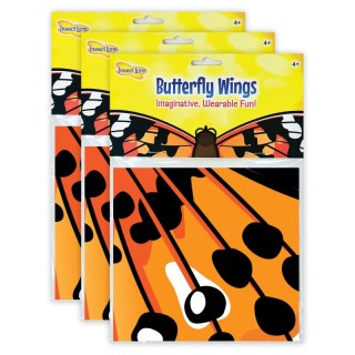 Insect Lore Dress-Up Painted Lady Butterfly Wings, Pack of 3
