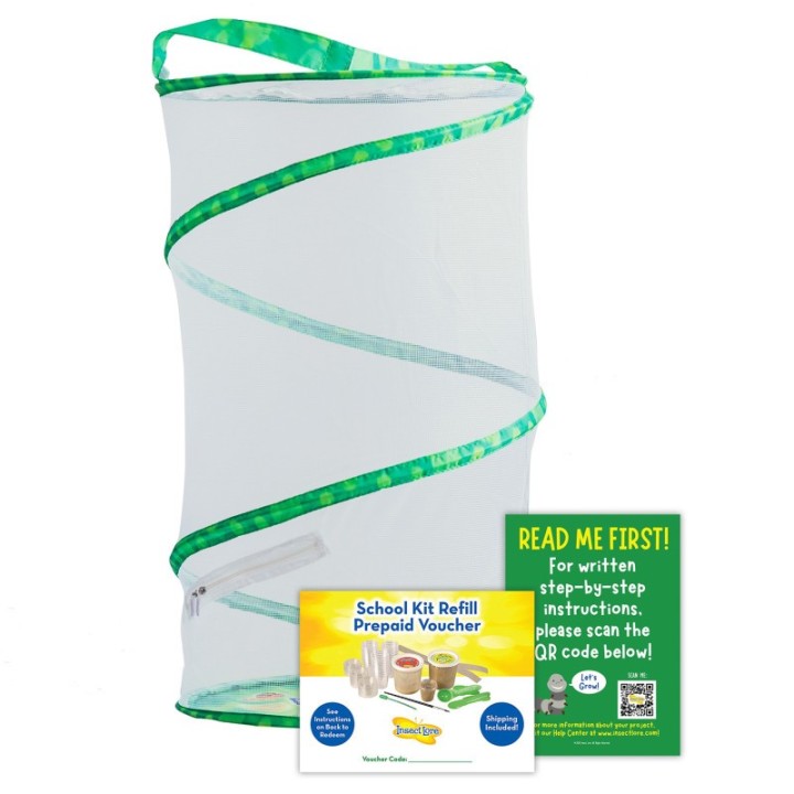 Insect Lore Butterfly Growing Classroom Prepaid Kit, Voucher for 33 Caterpillars