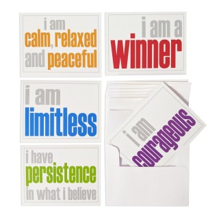 Inspired Minds Note Cards with Envelope, Hopefulness Booster Set, 2 Each of 5 Titles, Set of 10