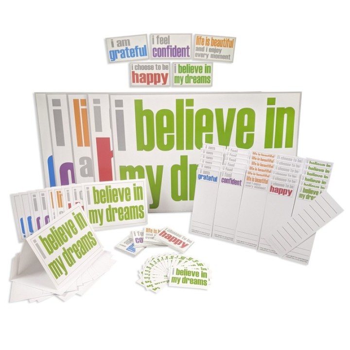 Inspired Minds Confidence Ultra Booster Set, Posters, Magnets, Notes, Page Keepers, Note Cards, 150 Pieces